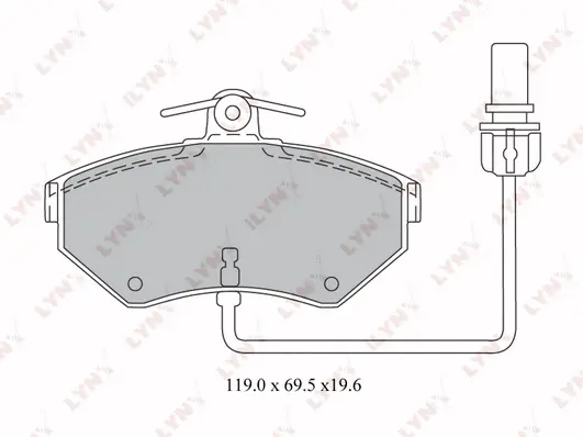 Kit de plaquettes de frein, frein à disque LYNXAUTO BD-1215