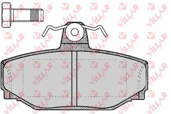 Kit de plaquettes de frein, frein à disque VILLAR 626.0217