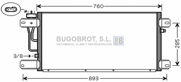 Condenseur, climatisation BUGOBROT 62-SC5019
