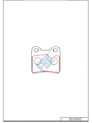 Kit de plaquettes de frein, frein à disque FBK FD33003
