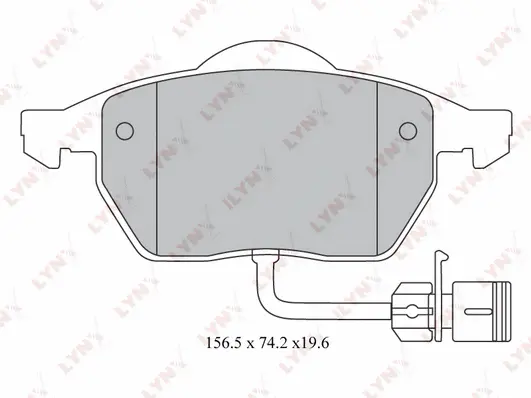 Kit de plaquettes de frein, frein à disque LYNXAUTO BD-1209