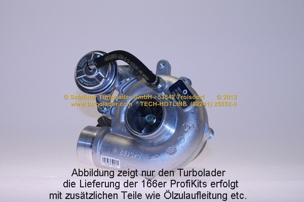Turbocompresseur, suralimentation SCHLÜTTER TURBOLADER 166-00165