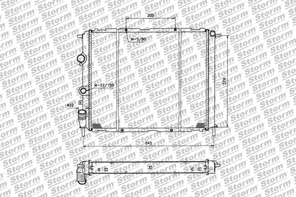 Radiateur, refroidissement du moteur STORM QUALITY PARTS 81012