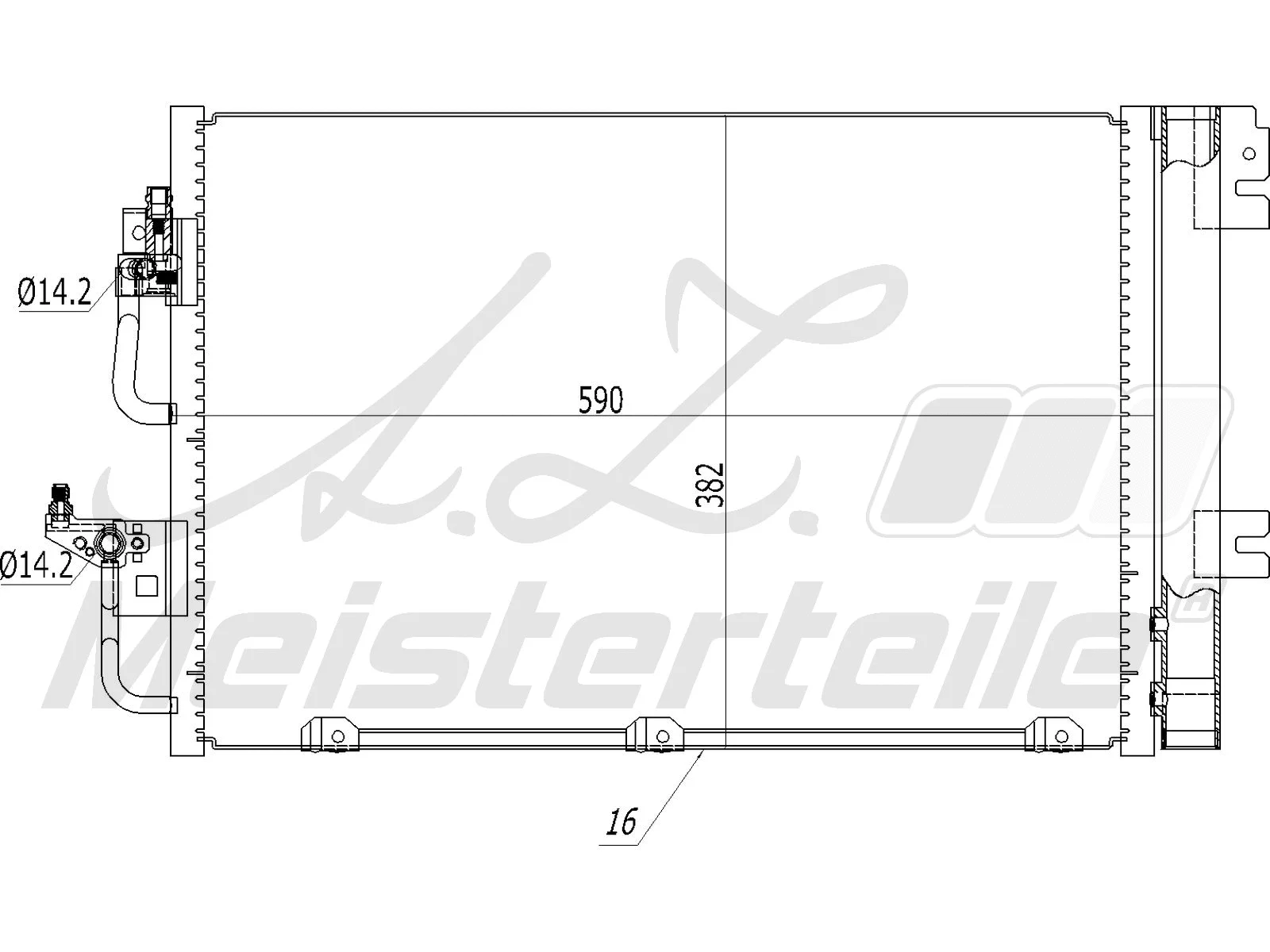 Condenseur, climatisation A.Z. Meisterteile AZMT-45-030-1035