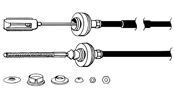 Tirette à câble, commande d'embrayage CEF PU01130