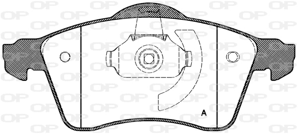 Kit de plaquettes de frein, frein à disque OPEN PARTS BPA0618.00