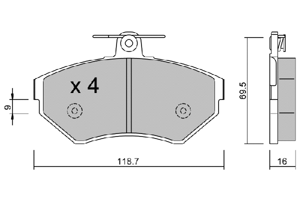 Kit de plaquettes de frein, frein à disque AISIN BPVW-1024