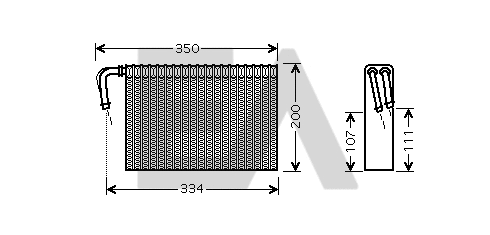 Évaporateur climatisation EACLIMA 43B07004