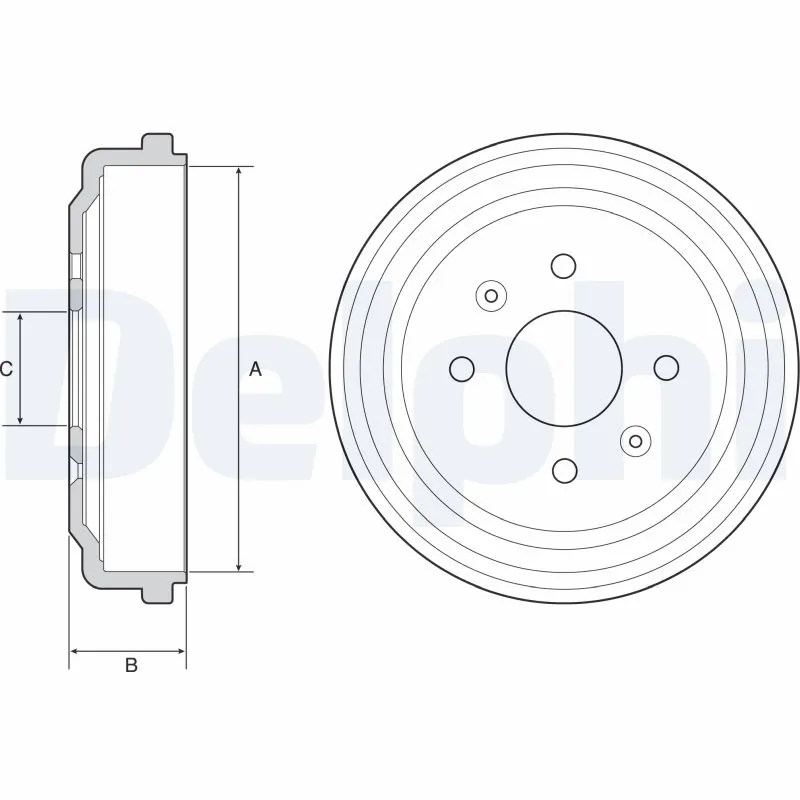 Tambour de frein DELPHI BF548
