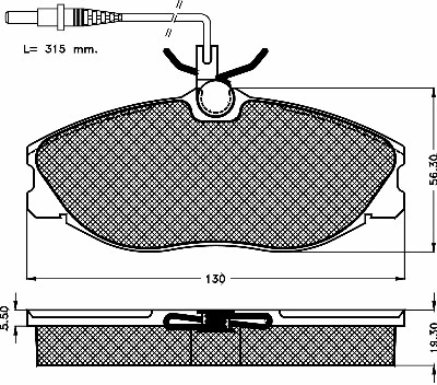 Kit de plaquettes de frein, frein à disque BSF 10414