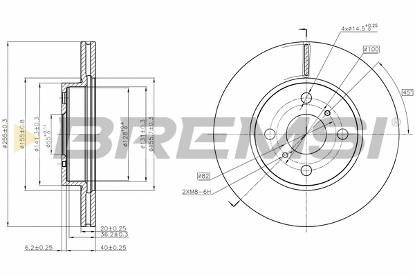 Disque de frein BREMSI CD7710V
