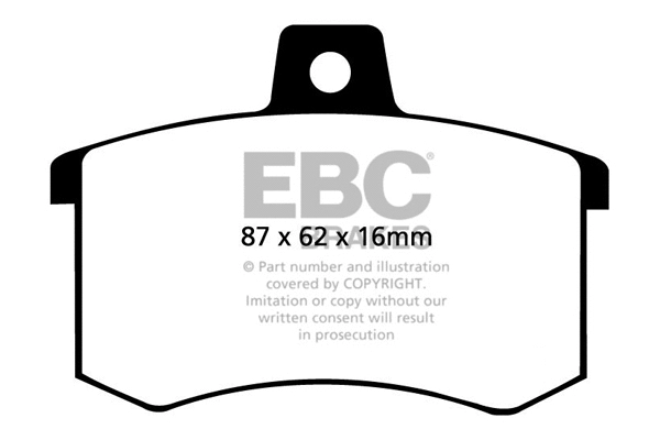 Kit de plaquettes de frein, frein à disque EBC Brakes DP3370C