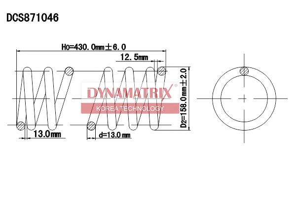 Ressort de suspension DYNAMATRIX DCS871046