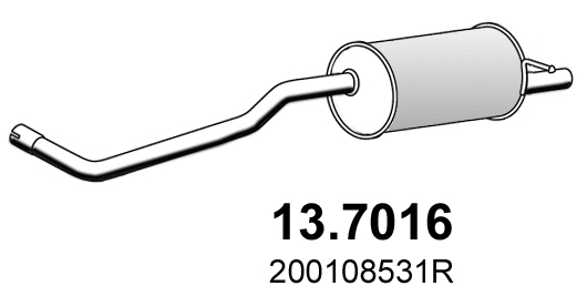 Silencieux arrière ASSO 13.7016
