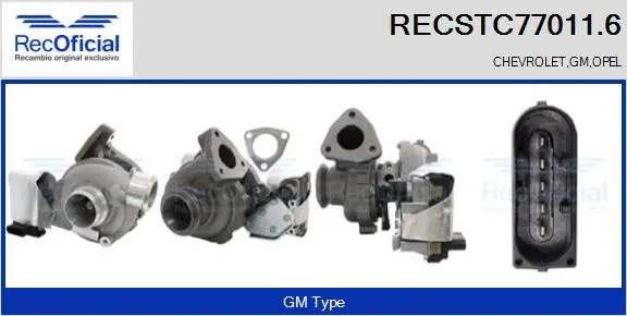 Turbocompresseur, suralimentation RECOFICIAL RECSTC77011.6