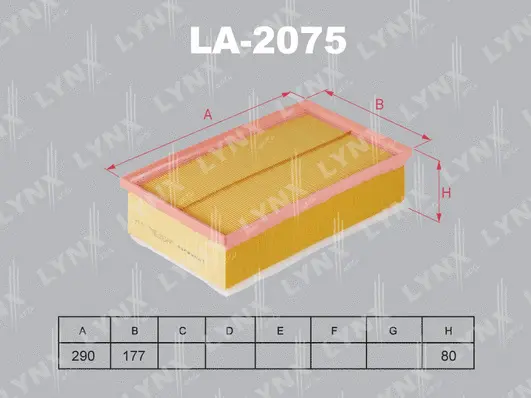 Filtre à air LYNXAUTO LA-2075