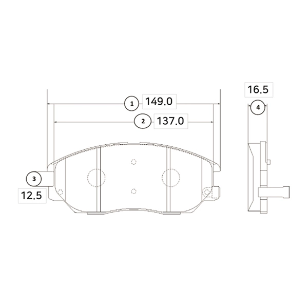 Kit de plaquettes de frein, frein à disque CTR GK0470