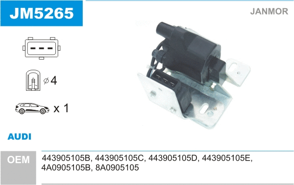 Bobine d'allumage JANMOR JM5265