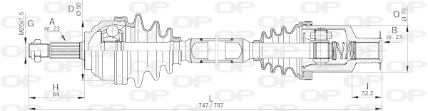 Arbre de transmission OPEN PARTS DRS6132.00
