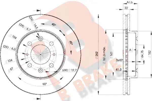Disque de frein R BRAKE 78RBD20830