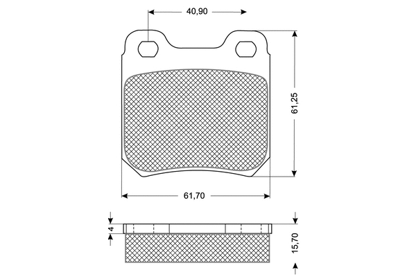 Kit de plaquettes de frein, frein à disque PROCODIS FRANCE PF1161