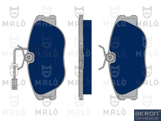 Kit de plaquettes de frein, frein à disque AKRON-MALÒ 1050299