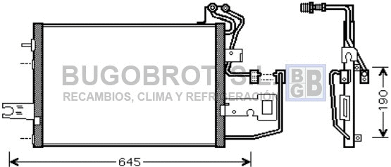 Condenseur, climatisation BUGOBROT 62-SA5015