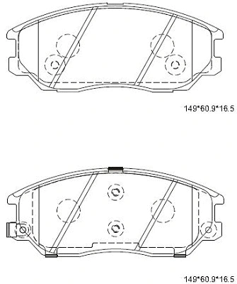Kit de plaquettes de frein, frein à disque ASIMCO KD9729