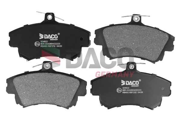 Kit de plaquettes de frein, frein à disque DACO Germany 324822