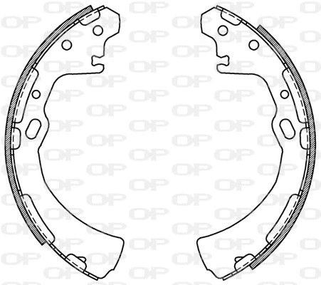 Jeu de mâchoires de frein OPEN PARTS BSA2144.00