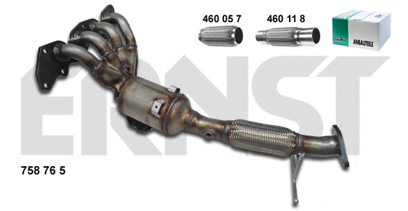 Catalyseur en coude ERNST 758765