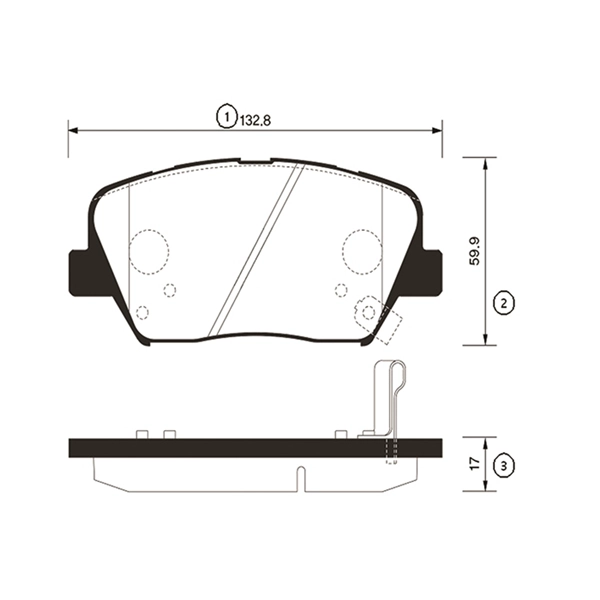 Kit de plaquettes de frein, frein à disque CTR GK0556