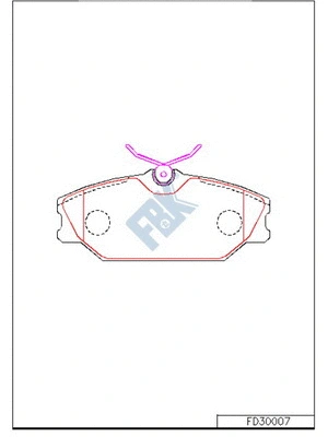 Kit de plaquettes de frein, frein à disque FBK FD30007