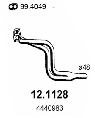 Tuyau d'échappement ASSO 12.1128