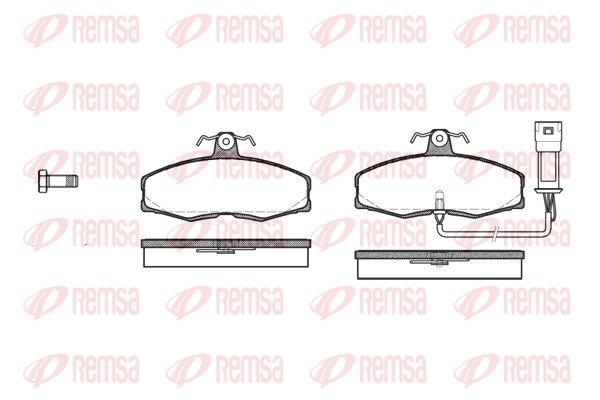 Kit de plaquettes de frein, frein à disque REMSA 0154.02