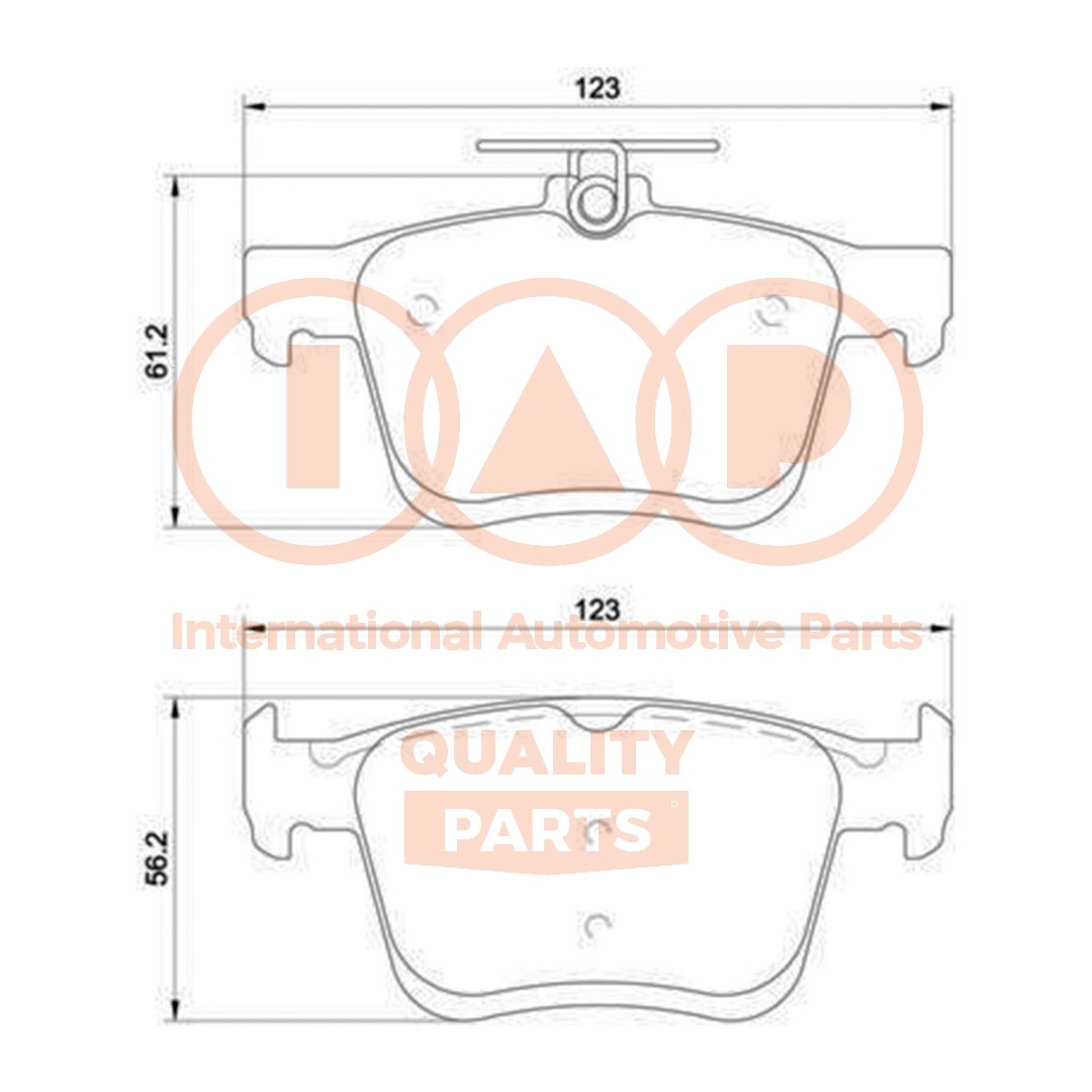 Kit de plaquettes de frein, frein à disque IAP QUALITY PARTS 704-50045P
