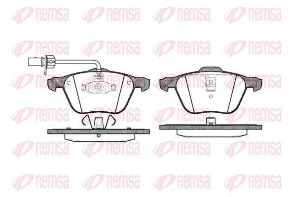 Kit de plaquettes de frein, frein à disque REMSA 0836.02