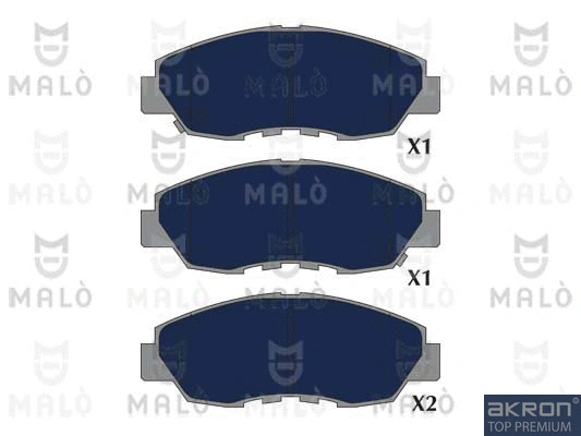 Kit de plaquettes de frein, frein à disque AKRON-MALÒ 1051297