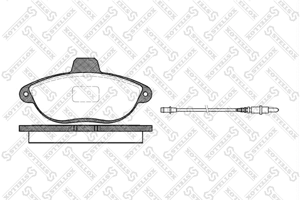 Kit de plaquettes de frein, frein à disque STELLOX 613 002B-SX