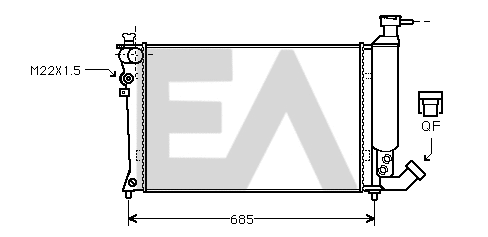 Radiateur, refroidissement du moteur EACLIMA 31R10012