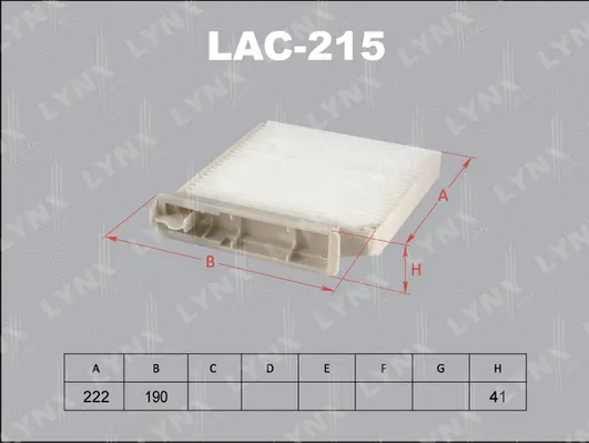 Filtre, air de l'habitacle LYNXAUTO LAC-215