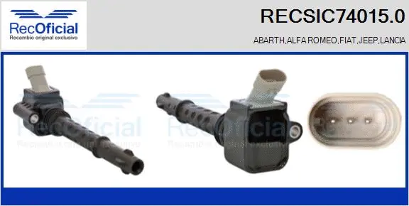 Bobine d'allumage RECOFICIAL RECSIC74015.0