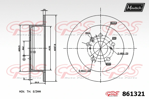 Disque de frein MAXTECH 861321