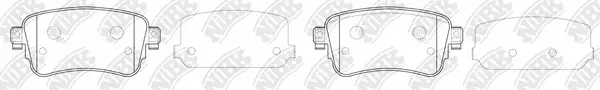 Kit de plaquettes de frein, frein à disque NiBK PN0793