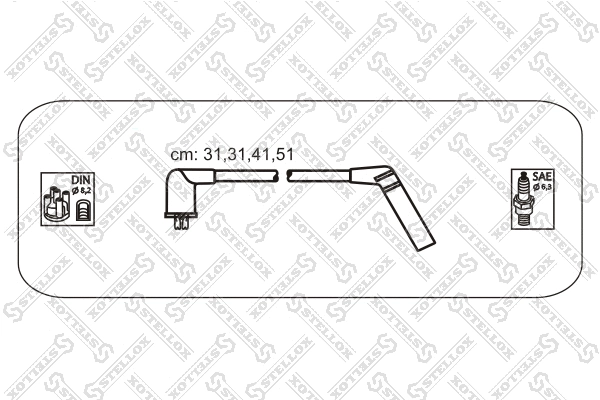 Kit de câbles d'allumage STELLOX 10-38403-SX