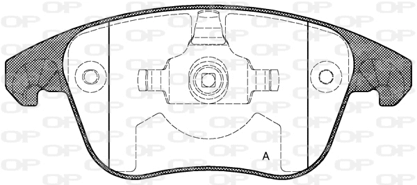 Kit de plaquettes de frein, frein à disque OPEN PARTS BPA1249.00