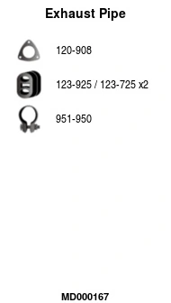 Tuyau d'échappement FA1 MD000167