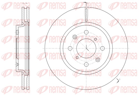 Disque de frein REMSA 61481.10