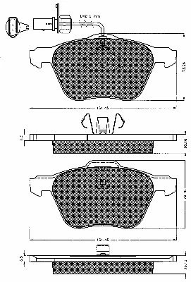 Kit de plaquettes de frein, frein à disque BSF 10553