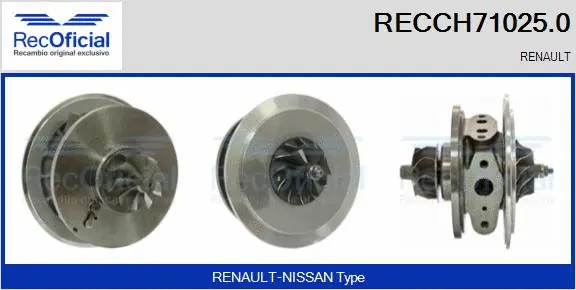 Groupe carter, turbocompresseur RECOFICIAL RECCH71025.0